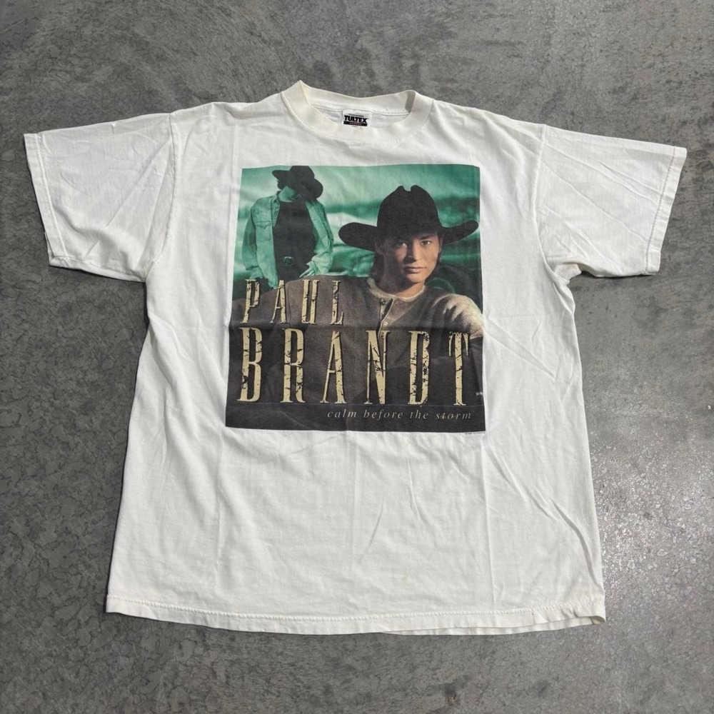 Vintage Paul Brandt Calm Before The Storm Country Music Concert T-Shirt Size XL